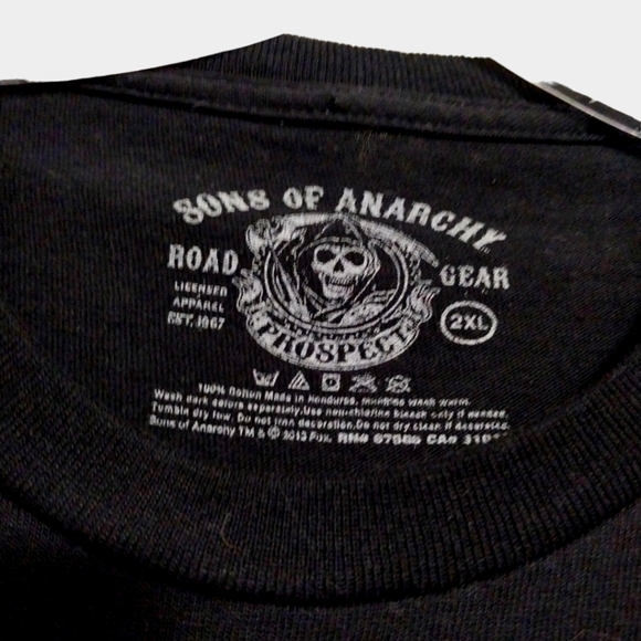 Sons of Anarchy Fear the Reaper Skull T-Shirt Sz 2XL - Picture 3 of 5